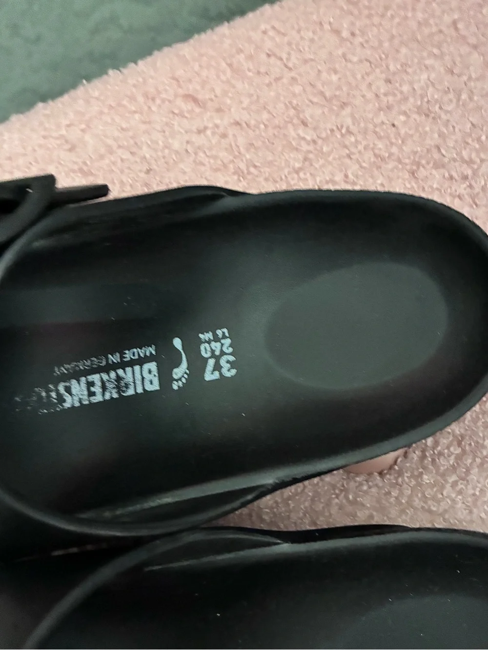 Birkenstock 37 Arizona EVA Black Slip-On Double Strap Sandals